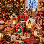 Julklappsförpackning med magiskt hus – Kreativ 3D-handhållen presentförpackning för högtider