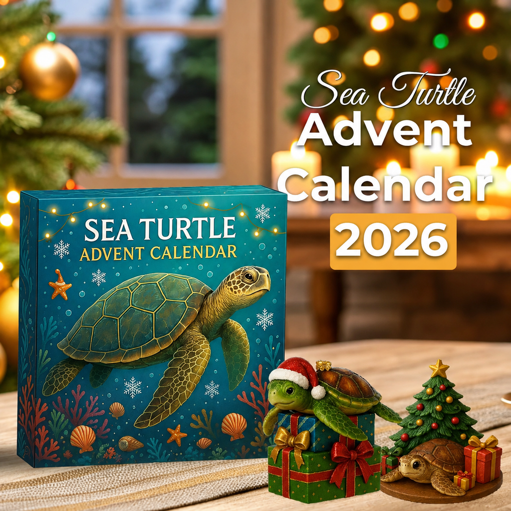 🐢Adventskalender för havssköldpaddor 2026 – Nedräkning till julklapp med sköldpaddor 🎄