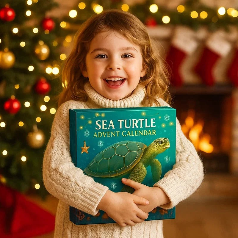 🐢Adventskalender för havssköldpaddor 2026 – Nedräkning till julklapp med sköldpaddor 🎄