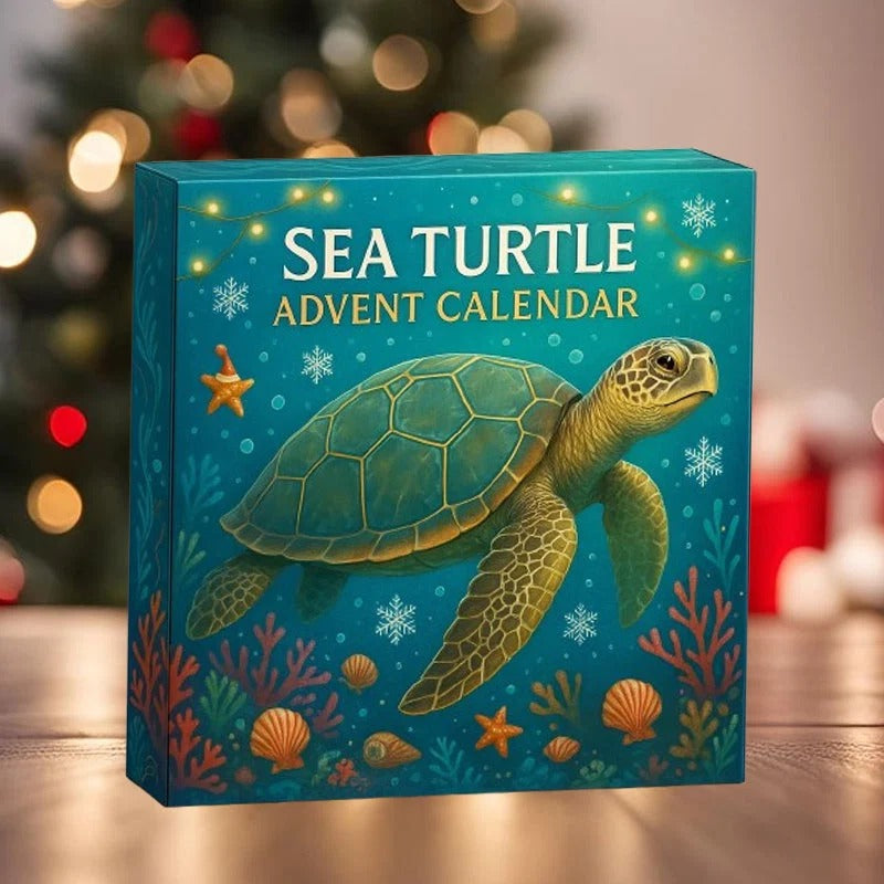 🐢Adventskalender för havssköldpaddor 2026 – Nedräkning till julklapp med sköldpaddor 🎄