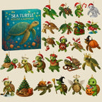 🐢Adventskalender för havssköldpaddor 2026 – Nedräkning till julklapp med sköldpaddor 🎄